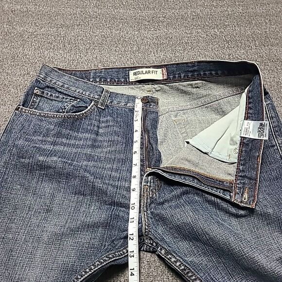 Levi’s 505 Regular Fit Men’s Jeans 38x30 Blue Denim Straight Leg USA Classic - Picture 3 of 8